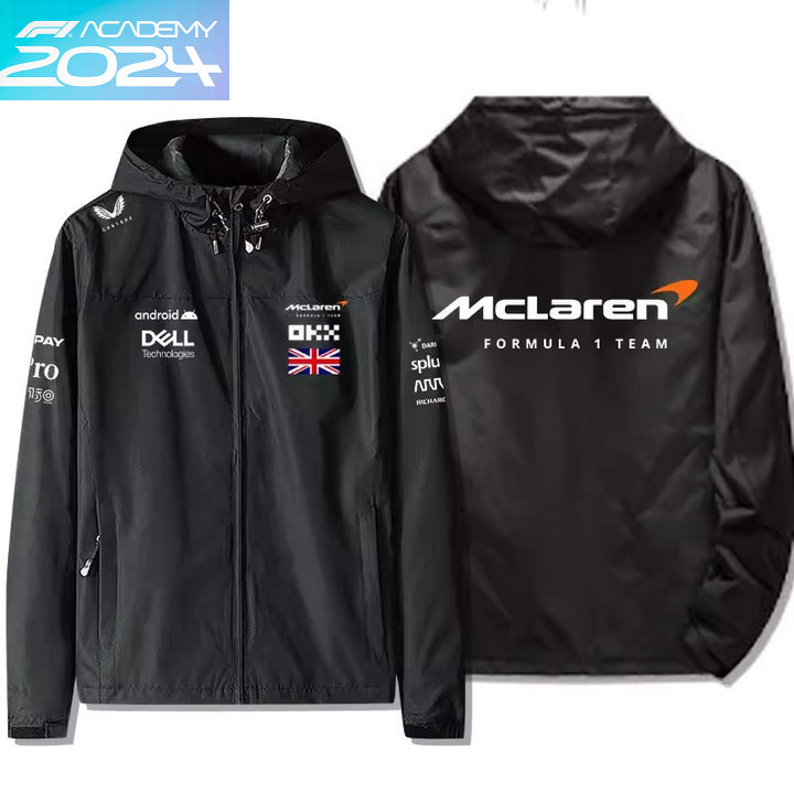 2024 Veste McLaren F1 Coupe-vent Imperméable Capuche Homme